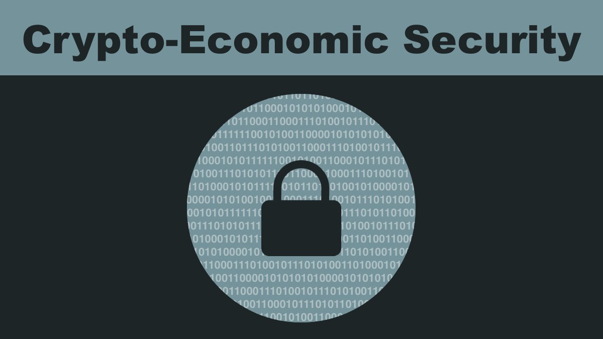 1/24) Blockchain Basics: Crypto-Economic Security Distributed computing  requires trust; next-gen is decentralized computing, built with systems  designed for the anonymous internet. Systems that replace a trust with a  economic rationality. Unpacking the