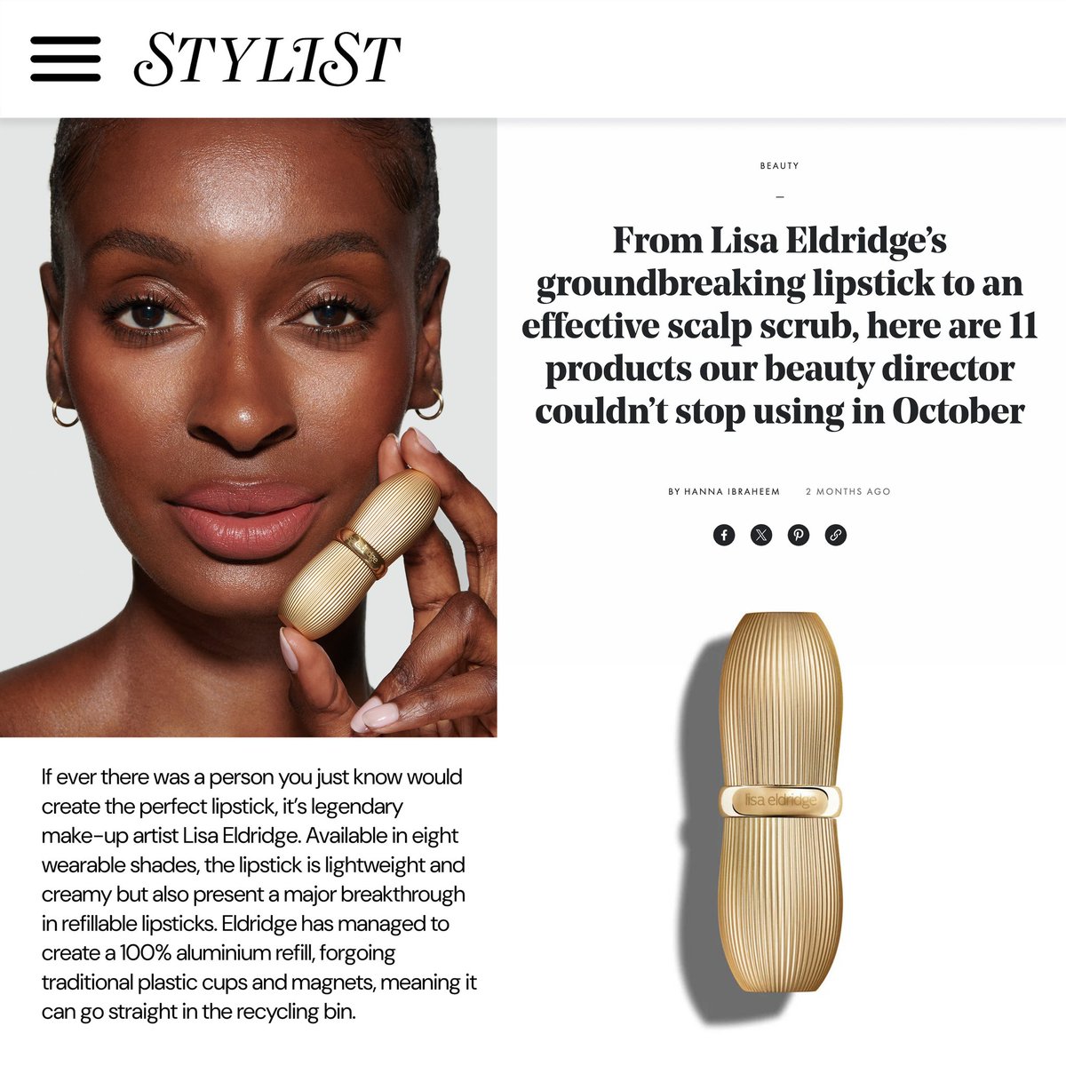 Lisa_Eldridge's tweet image. My Rouge Experience Refillable Lipstick has been making waves since the moment it launched! 💗

A huge thank you to all the incredible editors who have recognised this innovative achievement—and thank YOU for embracing Rouge Experience with so much love! xx

#lisaeldridge…