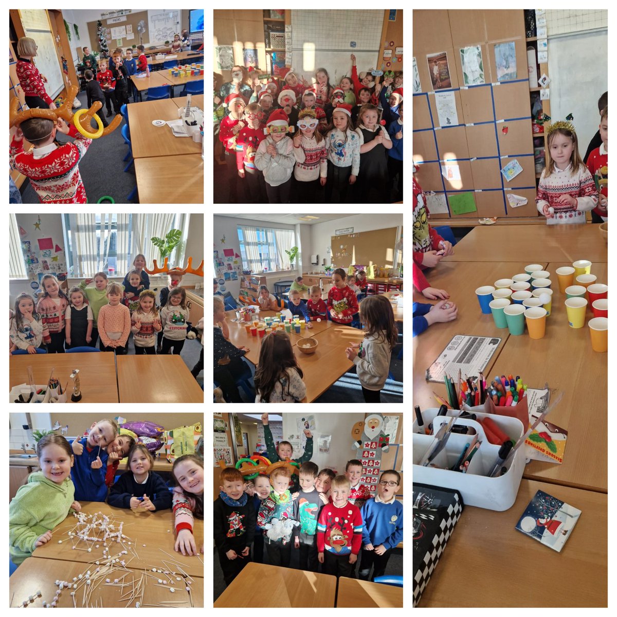 P3 enjoyed a Christmas Fun day today. Started their morning with an Igloo STEM challenge. Then party games and finished the day with a movie and treats.