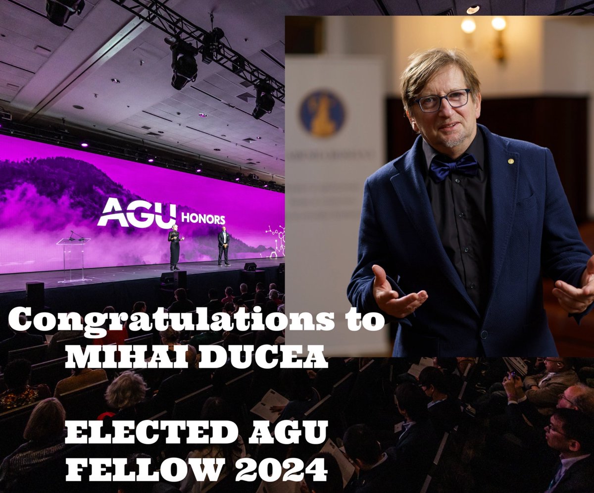 University of Arizona Geosciences (@uazgeos) on Twitter photo Congratulations to Professor Mihai Ducea on being named a Fellow of <a href="/theAGU/">AGU (American Geophysical Union)</a>, the world’s largest organization of Earth and space scientists. Only 0.1% of AGU members achieve this status. Congratulations to Professor Mihai Ducea on being named a Fellow of <a href="/theAGU/">AGU (American Geophysical Union)</a>, the world’s largest organization of Earth and space scientists. Only 0.1% of AGU members achieve this status.