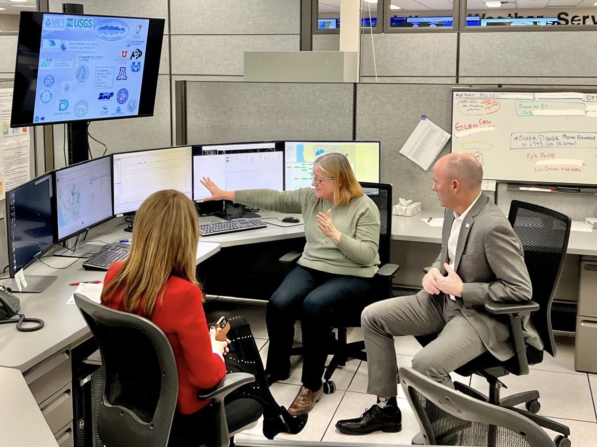 Utah <a href="/GovCox/">Governor Cox</a> and First Lady <a href="/AbbyPalmerCox/">Abby Cox</a> recently visited our office to learn more about how the Colorado Basin River Forecast Center is protecting life, property, and the nation's economy. #utwx