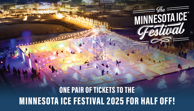 TCSavers's tweet photo. Minnesota Ice is excited to bring back the Minnesota Ice Festival, January 10th – February 16th.  Spanning 18,000 square feet, this year’s maze is bigger than ever competing for the title of the world’s largest ice maze. Get this amazing deal now: https://t.co/E9BemXlmkF https://t.co/8JcCFNqaiG
