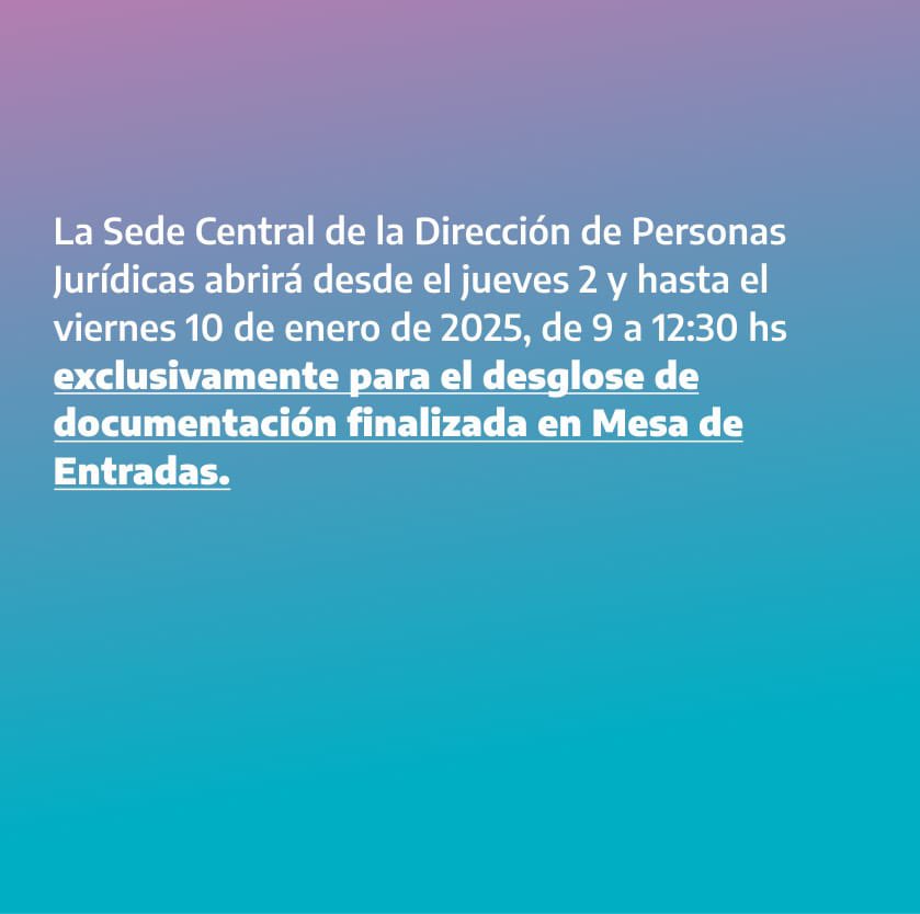 Dirección Provincial de Personas Jurídicas tweet media