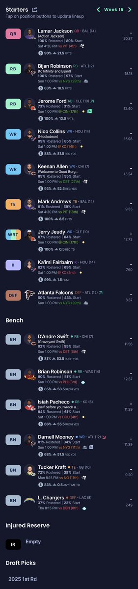 minesh_17's tweet photo. @AnitaMarks @DraftSharks @MikeClayNFL @FantasyPros @JeffRatcliffe @NickZylakFFA @JameyEisenberg @daltondeldon @justinboone @ElishaTwerski 

I need help!!!! Need Rb2,wr2 and flex.

Please and thank you! https://t.co/RqWHaDTZOy
