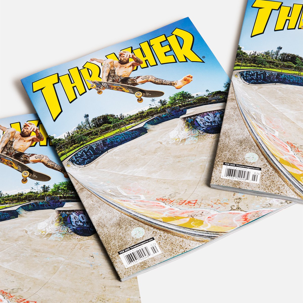 Now available in store and online at Atlas is the February 2025 issue of Thrasher Magazine. bit.ly/2HSyvHa