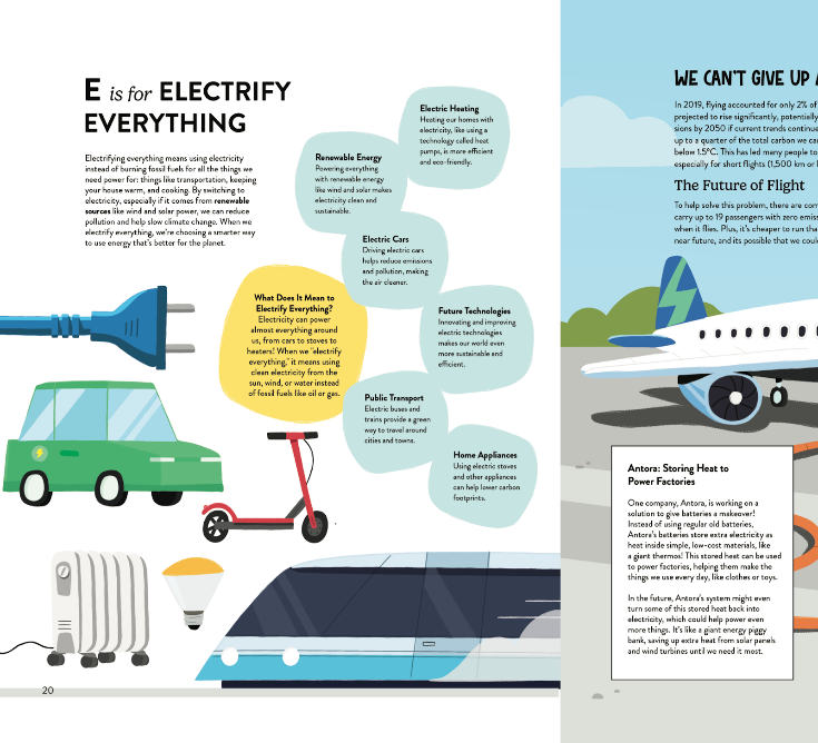 E is for Electrify Everything: Antora’s thermal batteries were featured in Maggie Benson’s new book, The ABCs of Climate Solutions.

Check it out here: bit.ly/41xX8AR