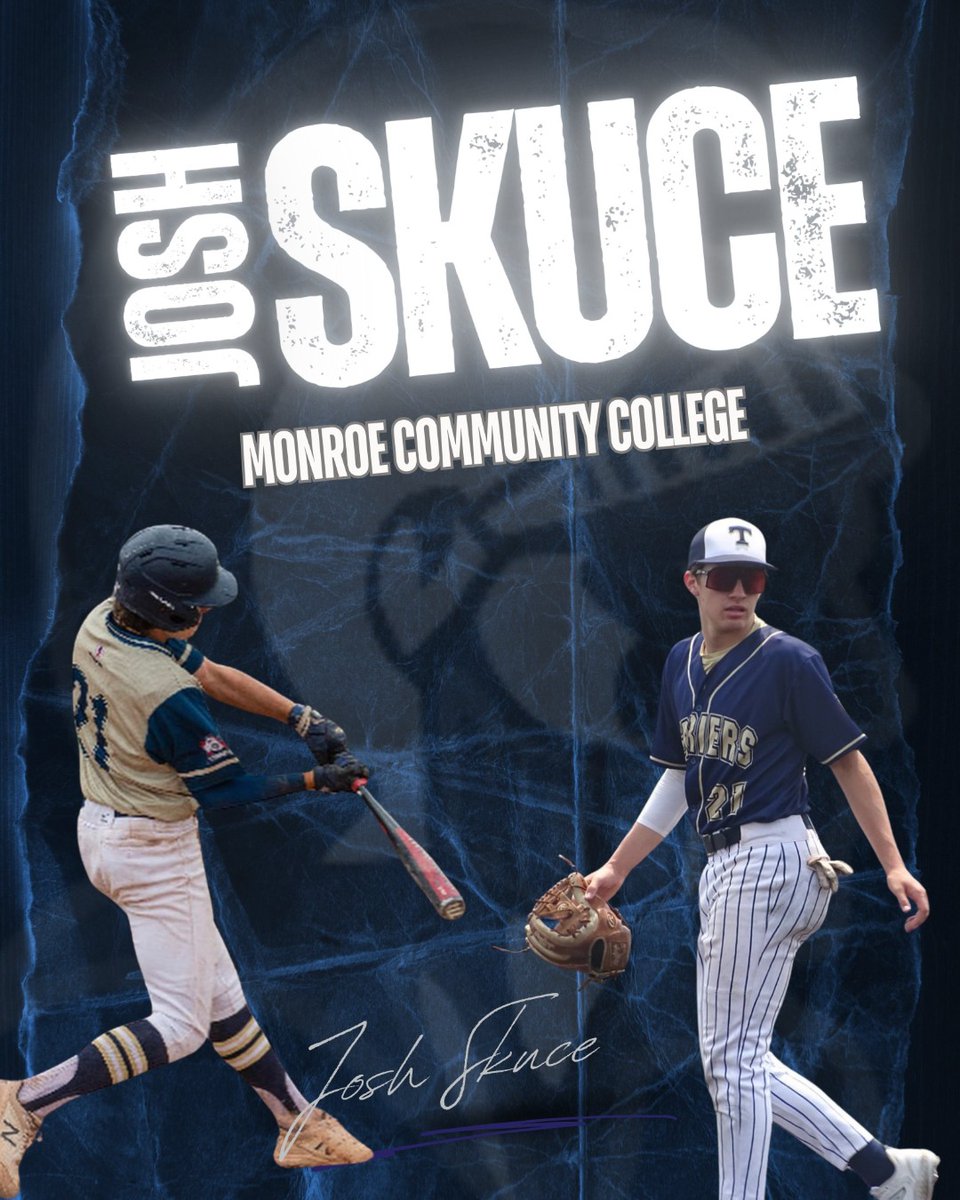 TerrierTeams's tweet photo. Congratulations!

 SS Josh Skuce is set to take his talents to Monroe Community College! 🌟 
Excited for this next chapter and the Terriers family is proud of your achievements!💙

#Commitment #cpbl #MCCBound #TheTerriersWay ⚾️ https://t.co/mCuJfHT23n