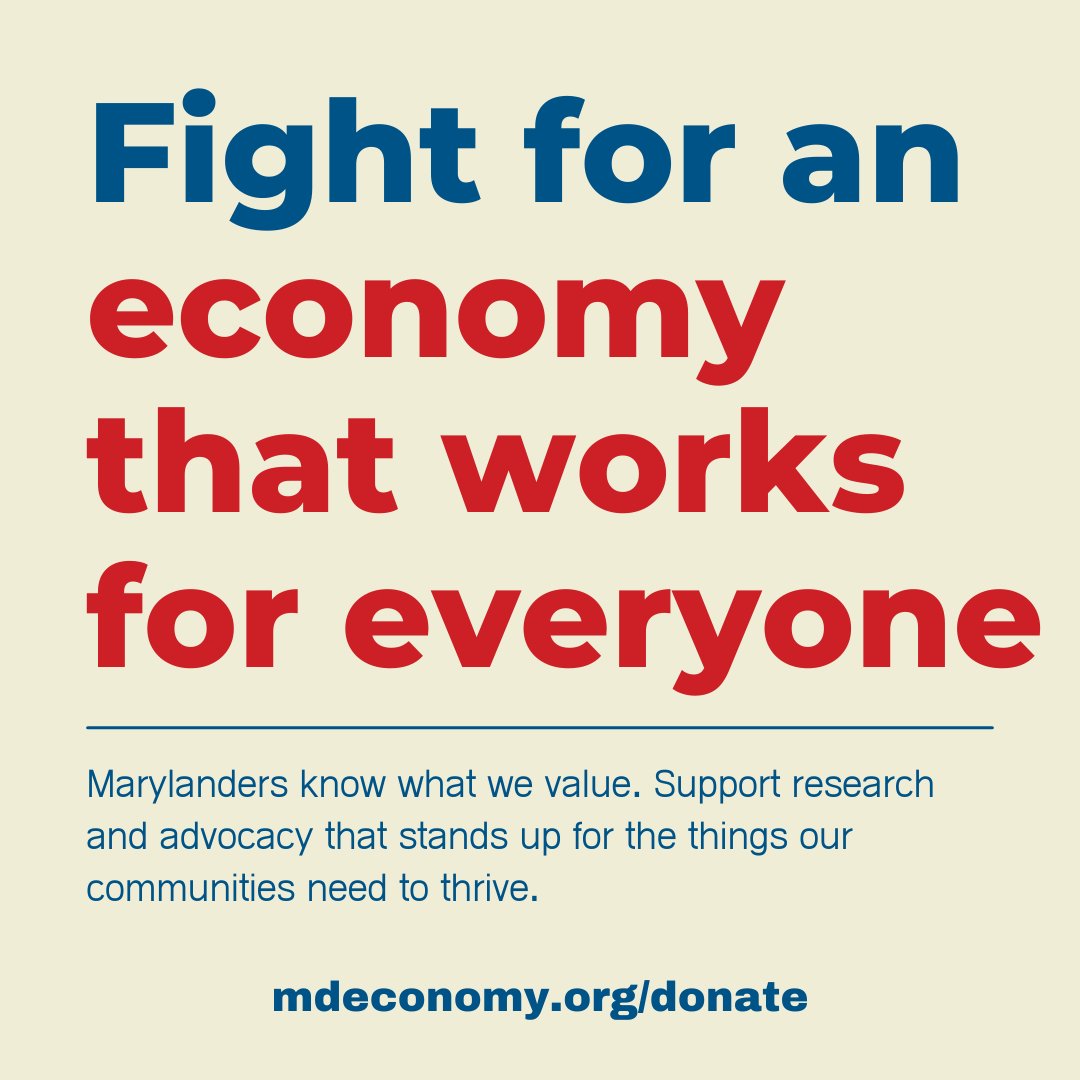 Right now, we’re facing a $6,000 fundraising gap that could impact our ability to shape the conversation in favor of policies that create a stronger Maryland. We need your help to fight for a stronger, fairer future for all Maryland families. mdeconomy.org/donate