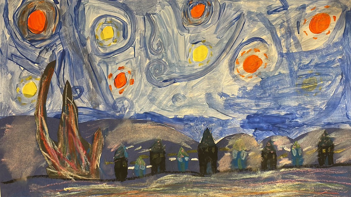 Holiday break starts tomorrow afternoon but <a href="/jbates74/">Tritt Library Learning Commons</a> is keeping these 👦🏼👦🏽&amp;👧🏽👧🏻 from <a href="/lkcervi/">Laura Cervi</a>’s class engaged with <a href="/ChatterPixIt/">ChatterPix</a> and their own art inspired by Van Gogh’s Starry Night. #CobbInTech #artsintegration <a href="/TrittSTEAM/">Tritt Elementary School</a>