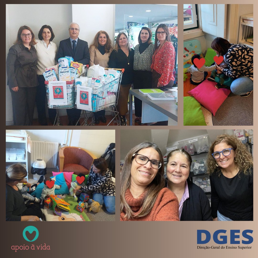 A DGES uniu esforços este ano para apoiar a Associação “Apoio à Vida”,  instituição particular de solidariedade social dedicada ao apoio à mulher grávida e aos seus bebés. Foram recolhidos mais de 600 itens, que irão beneficiar mães e bebés acompanhados pela Associação.