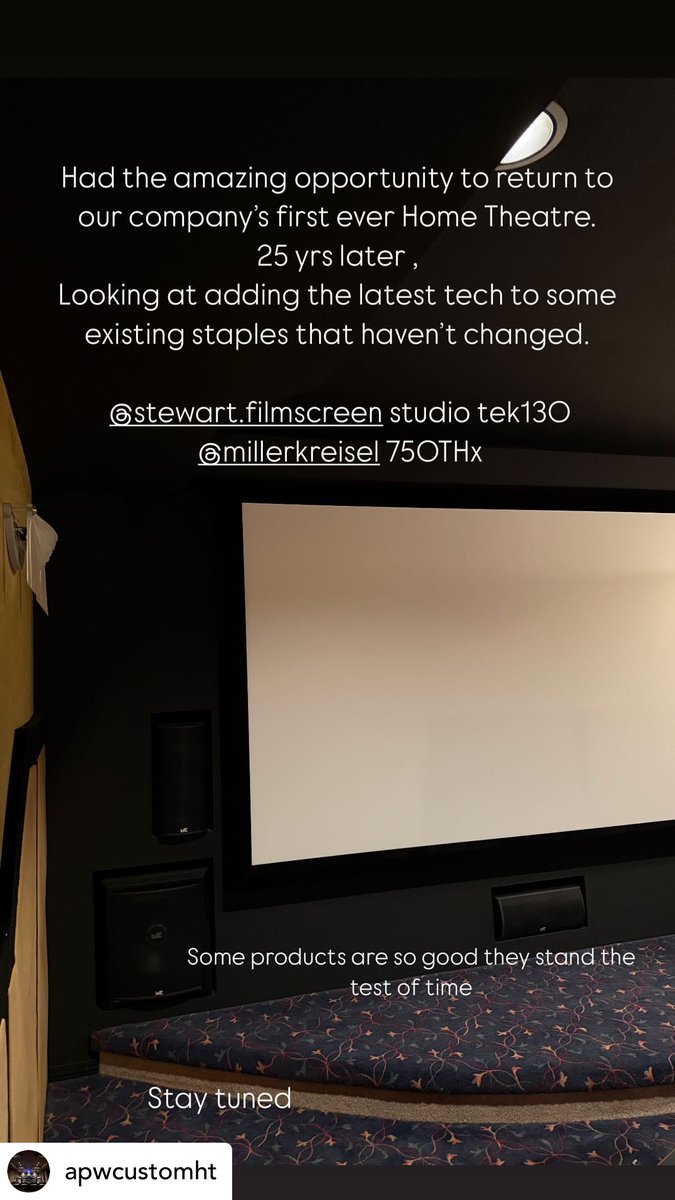 Thank you for the kind words, APW Custom Home Theatres. We take pride in creating quality products our customers can trust. #studiotek130 #apwcustom #BuiltToLast #MadeInUSA
