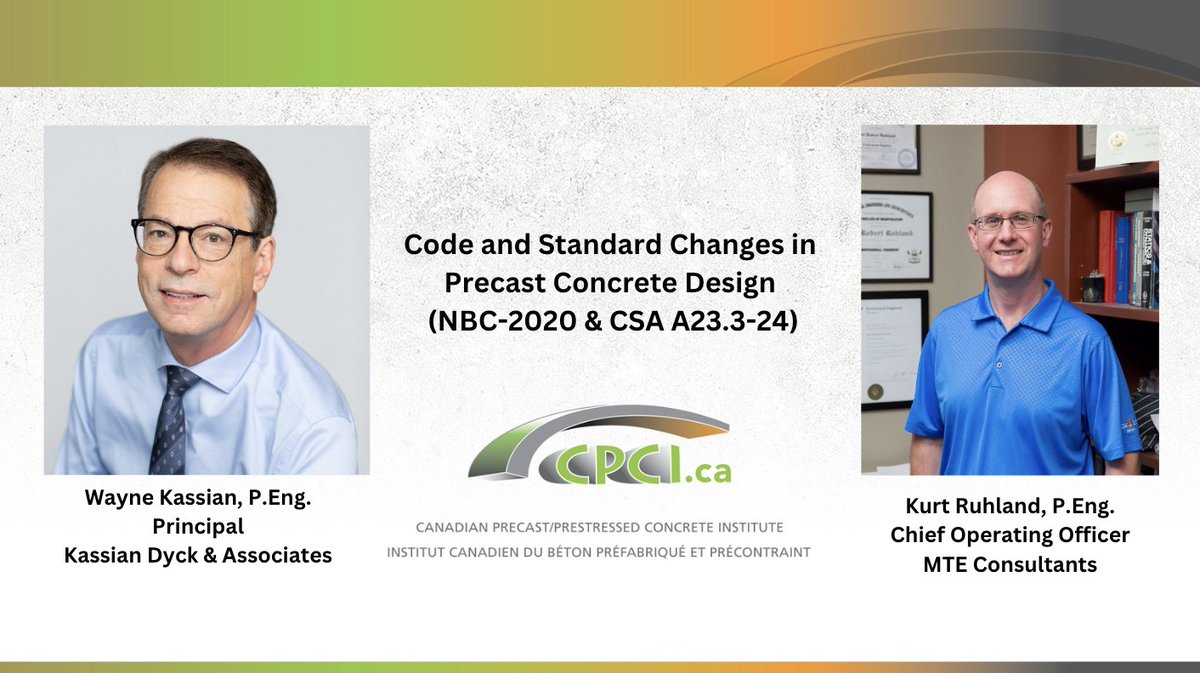 CPCI_Canada's tweet image. If you didn’t have a chance to attend our recent webinar on the latest Code and Standard Changes in Precast Concrete Design, we’re pleased to inform you that it is now available on CPCI’s Learn on Demand platform! View the webinar recording here: cpci-learnondemand.com/learn/?id=88.