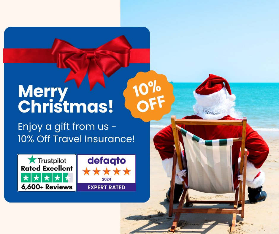 Don't forget to secure your adventures with our travel insurance! 🎁

Enjoy 10%* OFF (Code: XMAS10), to make your holidays worry-free. 🎅 

👉 Covered2Go.co.uk 

*10% discount does not apply to any premium generated to cover pre-existing medical conditions. Ends 31/12