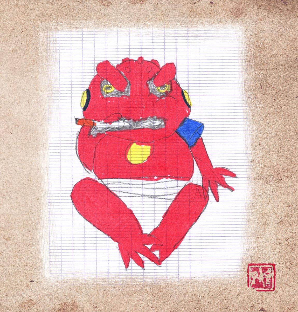 My nephew Akira just minted his first frog art!
Support the new generation!🐸