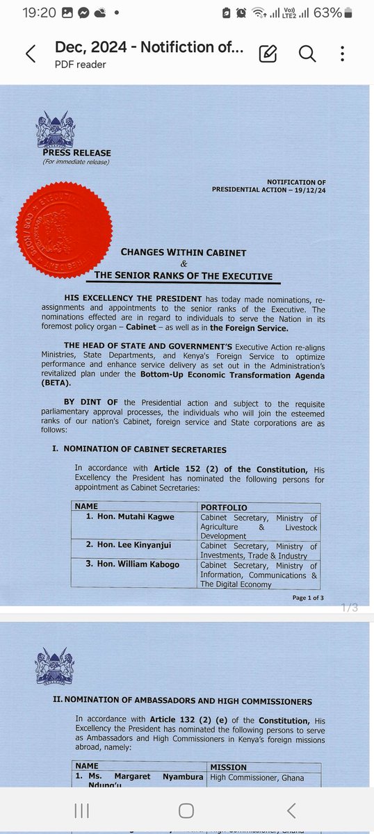 Kasongo ameamua ni lazima kila County ya mlima Kenya wapewe CS.
