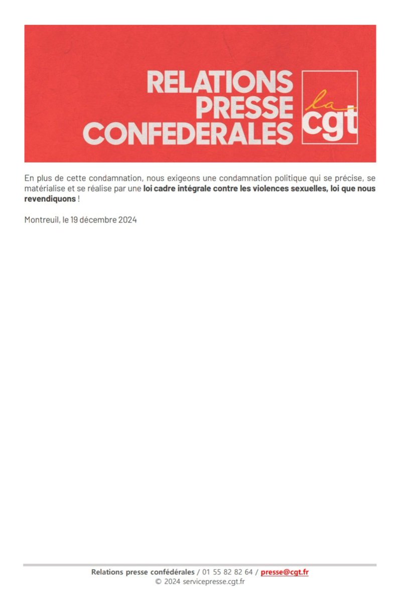 Procès historique : en refusant le huis clos, Gisèle Pelicot a donné à  voir la culture du viol et la banalité des violeurs...
Pour lutter contre les violences sexuelles, nous devons nous doter de l outil indispensable qu est la loi cadre intégrale