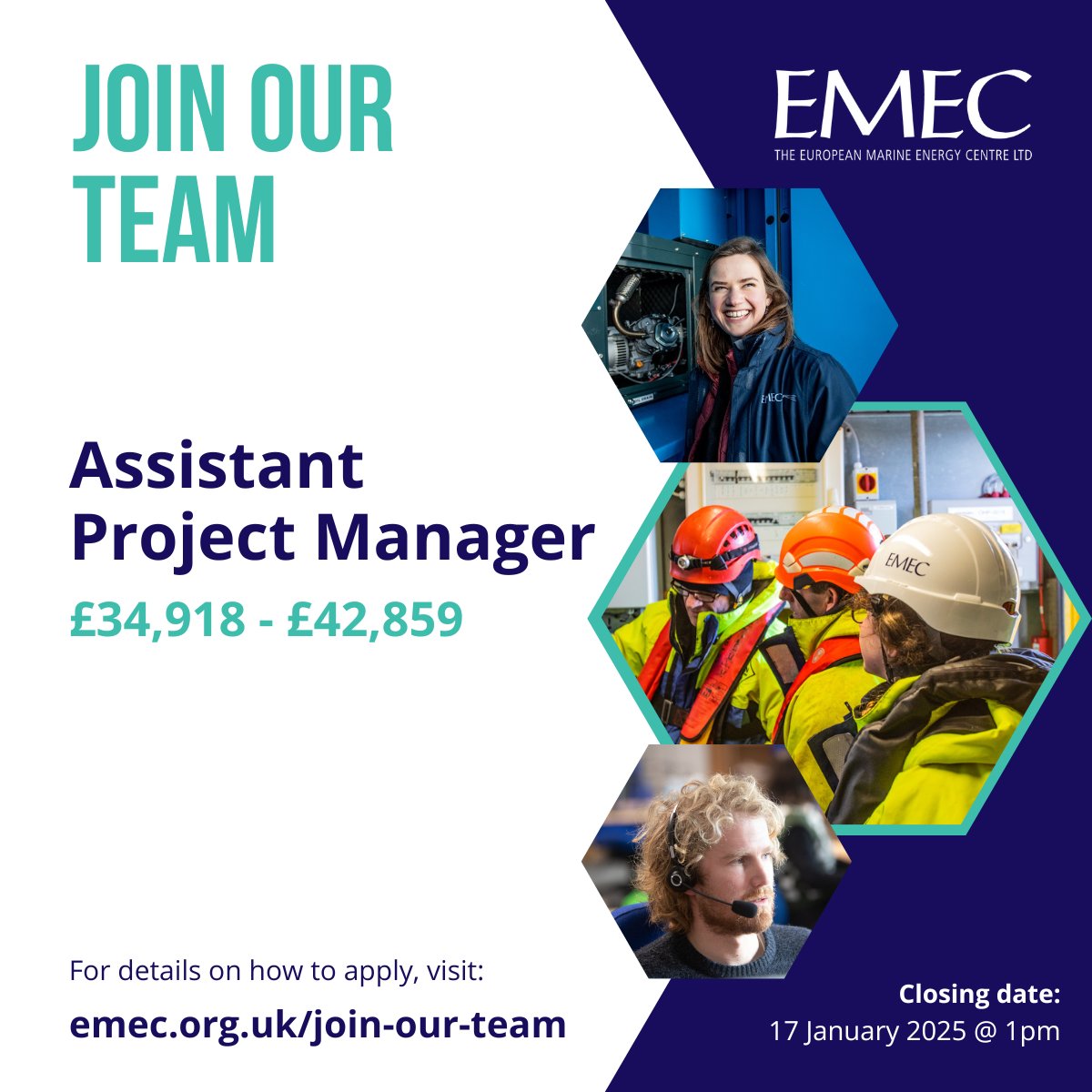 We’re hiring an Assistant Project Manager to work on an exciting portfolio of innovative projects spanning wave, tidal, offshore wind, hydrogen and energy systems—all while working towards Project Manager qualifications📈📊

Find out more and apply now: emec.org.uk/vacancy-assist…