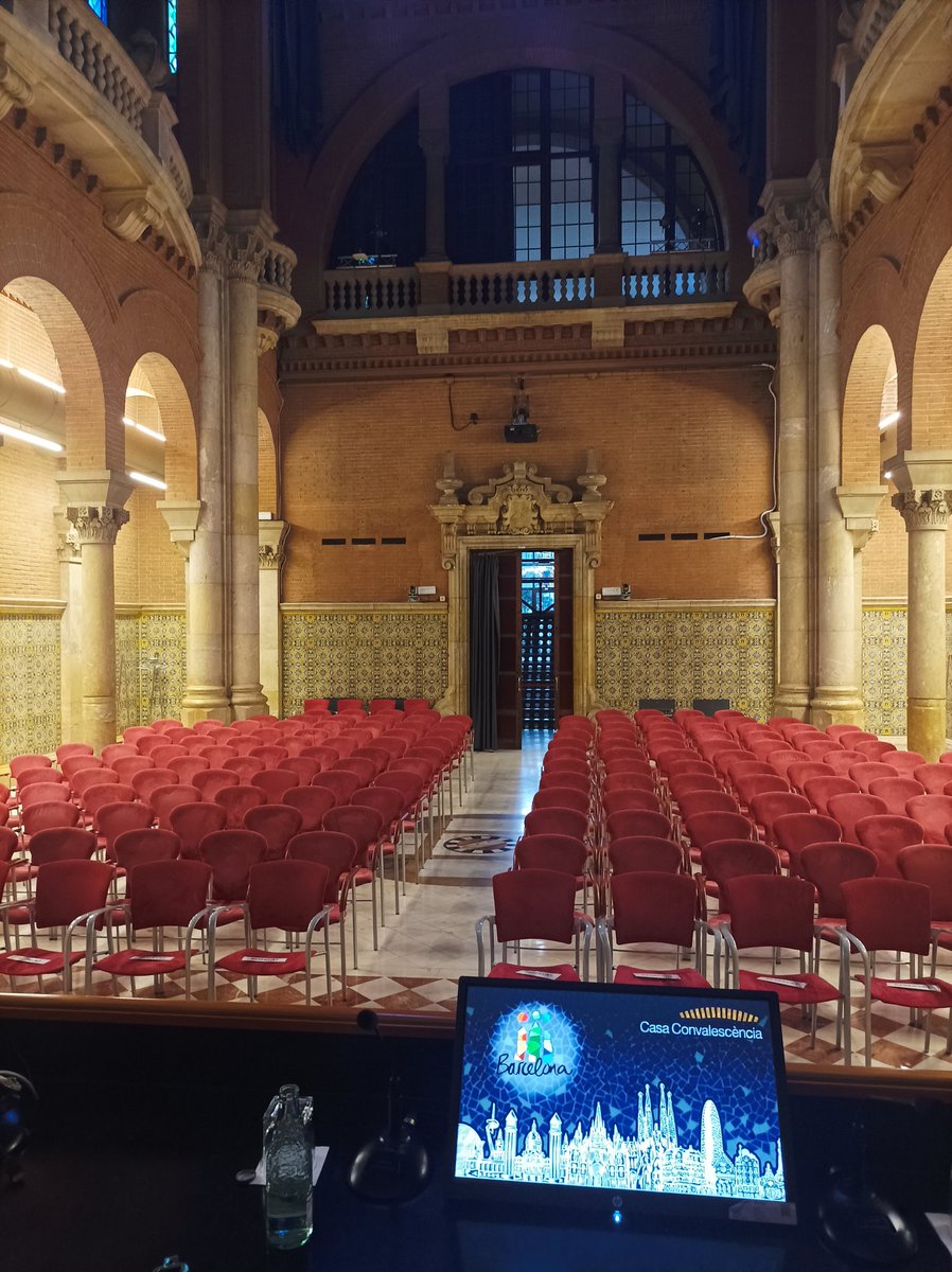 I'm the first to get here for the celebrations of the 30years of <a href="/MiraMon_GIS/">MiraMon</a>. The room is ready