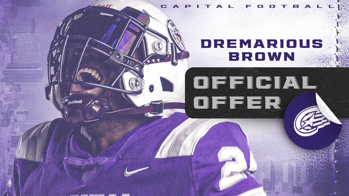 DrewBrownJr's tweet photo. Blessed to receive a offer from Capital University @Coachcalexander  💜 https://t.co/OWdOIYRUIf
