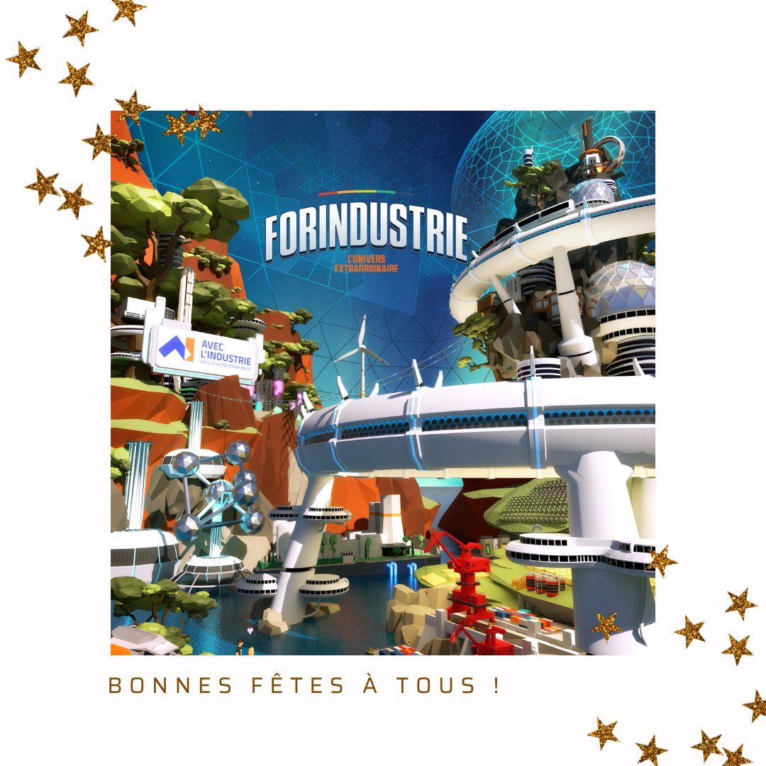 Toute l'équipe de #forindustrie vous souhaite de bonnes fêtes de fin d'année.
A l'année prochaine ! ⭐
