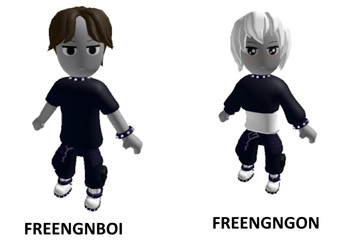 Promotional graphic showing Roblox Nguyen Boi and Nguyen Gon avatar bundle codes