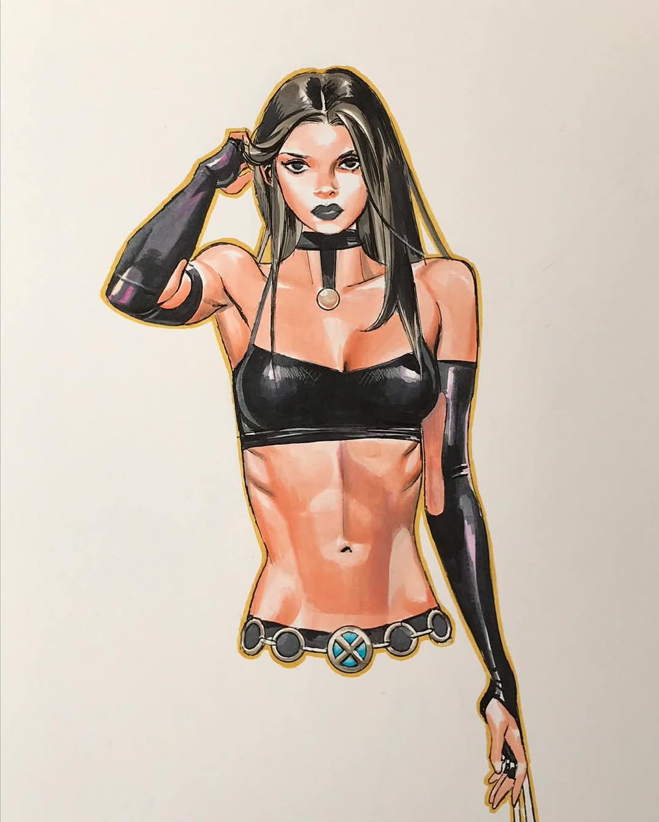 artofCelor's tweet image. X-23 Sketch for SALE. DM if you’re interested.
Done with markers, gouache, ink on 9x12” paper
