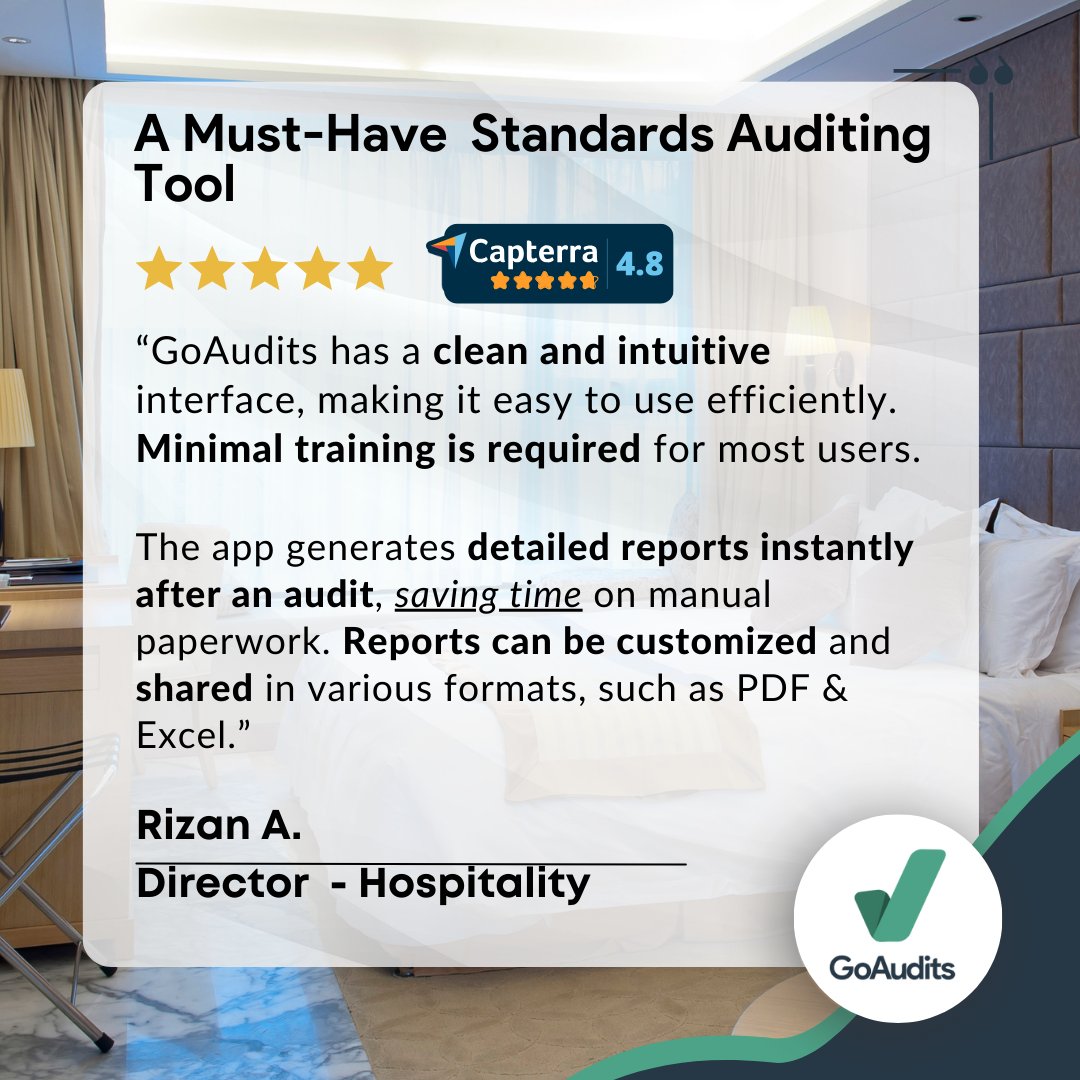 goaudits's tweet image. Here&apos;s what Rizan - Director of Talent and Development in #hospitality has to say about @goaudits 👇 

#GoAudits #Customers #Audits #Hospitality #Inspections