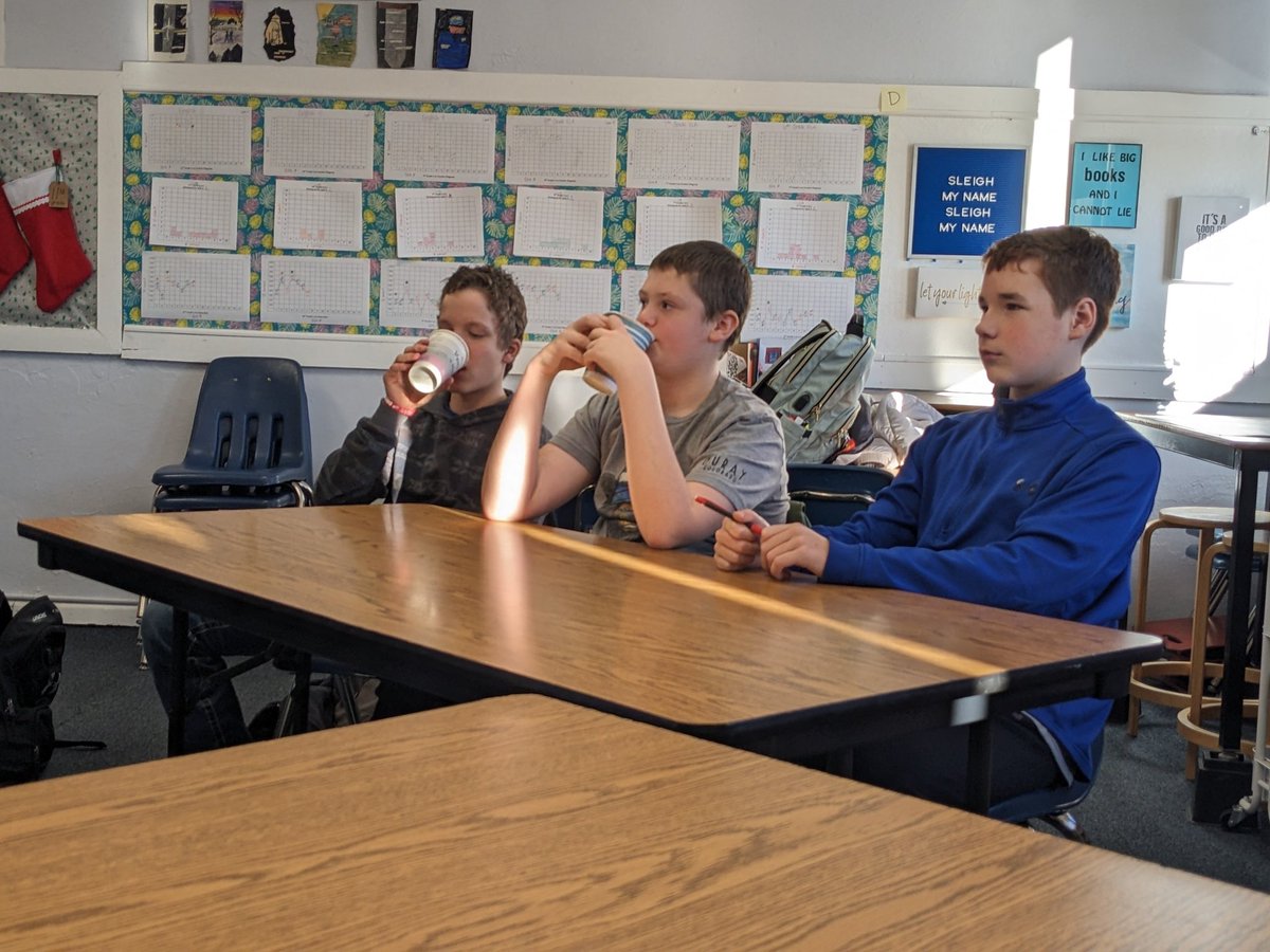 BevinDrew's tweet photo. Drew Cafe is back! We heard some wonderful poems this morning while sipping on hot cocoa 🎄☕ #7thGrade #ela @LitchfieldPS https://t.co/J0oYuxZ337