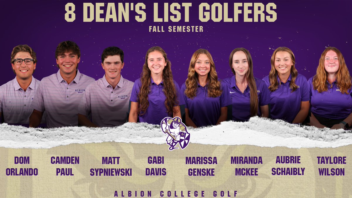 We’re proud of our current roster of Brit Golfers for the work they did in the classroom during the fall semester! Go Brits! 🤓✏️📓
