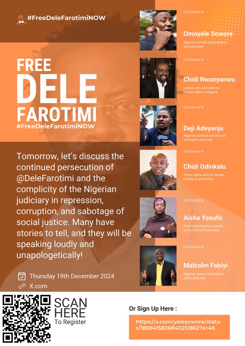 AishaYesufu's tweet photo. #FreeDeleFarotimiNOW https://t.co/O8aXJS4jNC