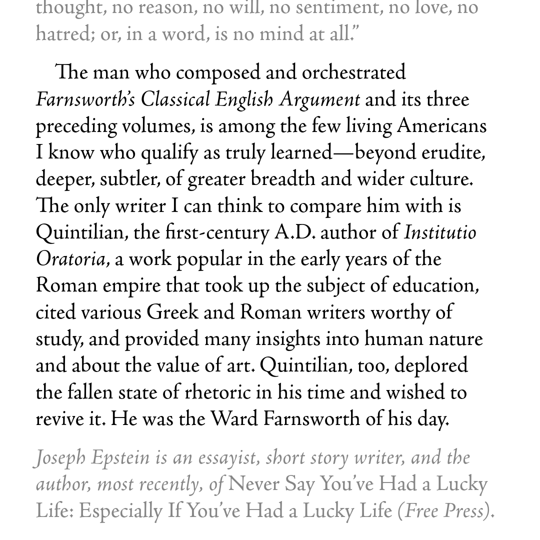 UTexasLaw (@utexaslaw) on Twitter photo 📣Rave review for Prof. Ward Farnsworth's newest book—all of his books, actually!—in <a href="/ClaremontInst/">Claremont Institute</a>'s Review of Books, from Joseph Epstein. Read it in its entirety: claremontreviewofbooks.com/exempli-gratia/ 📣Rave review for Prof. Ward Farnsworth's newest book—all of his books, actually!—in <a href="/ClaremontInst/">Claremont Institute</a>'s Review of Books, from Joseph Epstein. Read it in its entirety: claremontreviewofbooks.com/exempli-gratia/