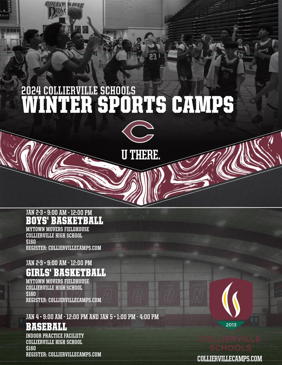 🚨🏀 ⚾ COLLIERVILLE SCHOOLS ANNOUNCES 2024 WINTER SPORTS CAMPS ⚾ 🏀 🚨
📰 gochsdragonsgo.com/news/98360
 🔗colliervillecamps.com 

#GoDragonsGo