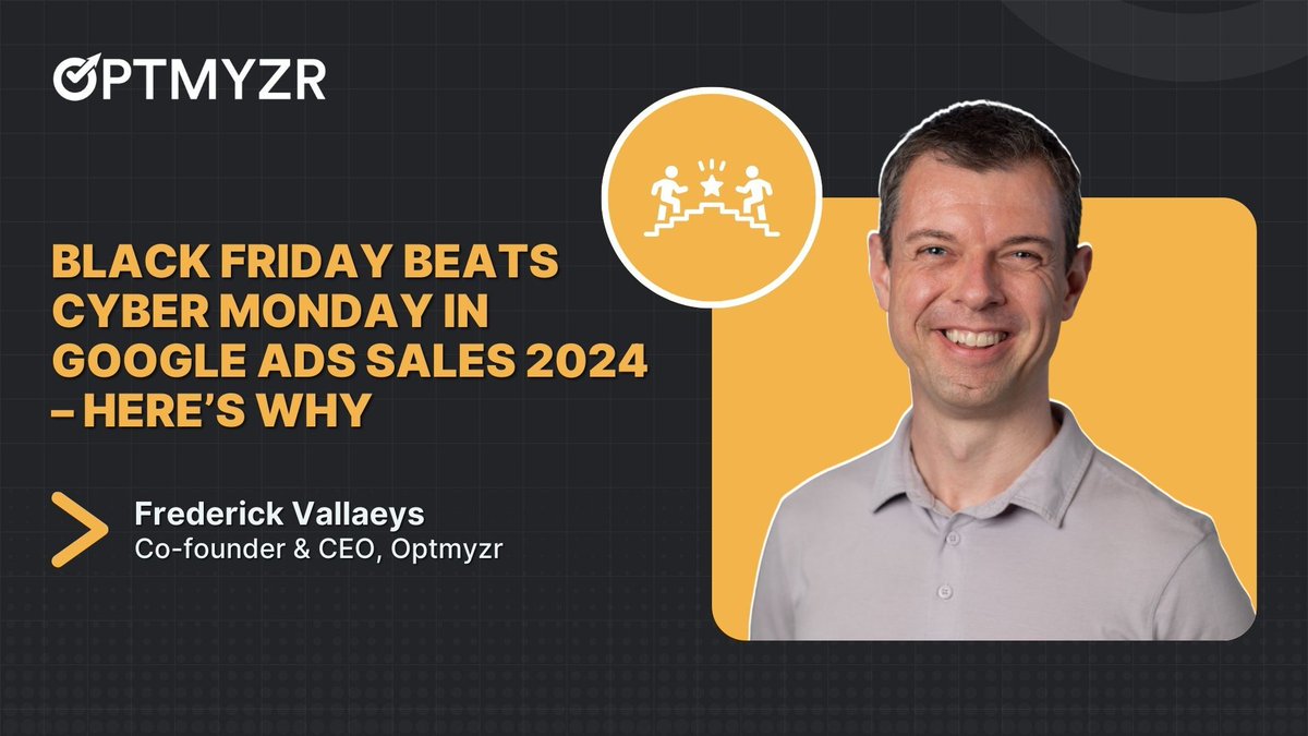 Fine out why #BlackFriday beat #CyberMonday in #GoogleAds sales this year. By Frederick Vallaeys  (<a href="/siliconvallaeys/">Frederick Vallaeys</a>) via <a href="/Optmyzr/">Optmyzr</a>&gt;&gt; buff.ly/4genLiN