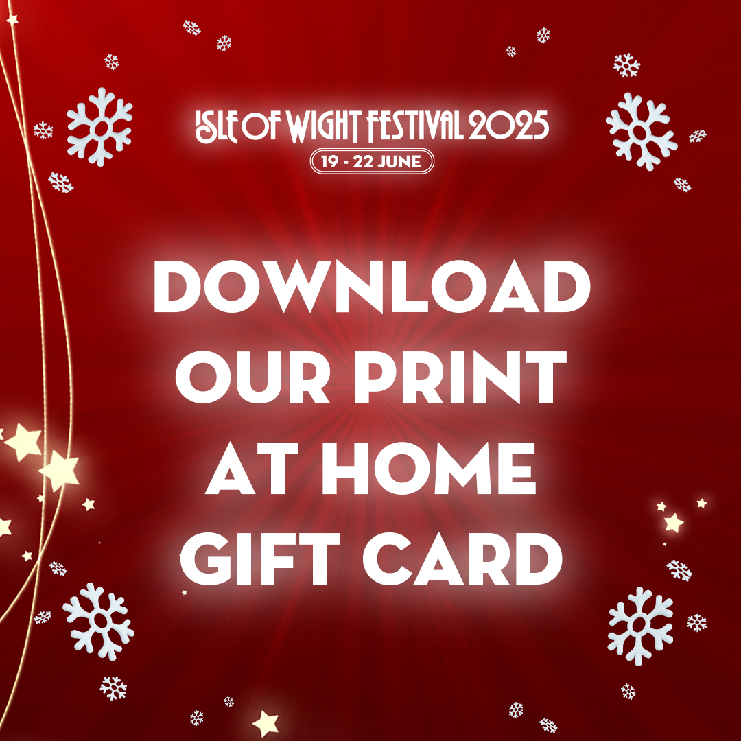 Giving the gift of #IOW2025 tickets to someone this Christmas? We've got a downloadable Christmas gift card you can print and fill in to make the surprise even more special. Visit isleofwightfestival.com/news/easy-prin… to download.