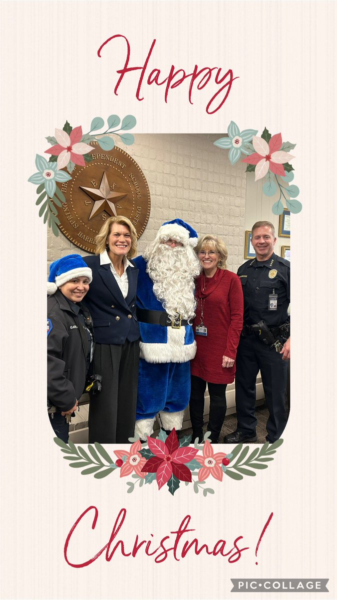 Merry Christmas!!!! Blue Santa had a nice visit with our Administrative Office. 🎄
