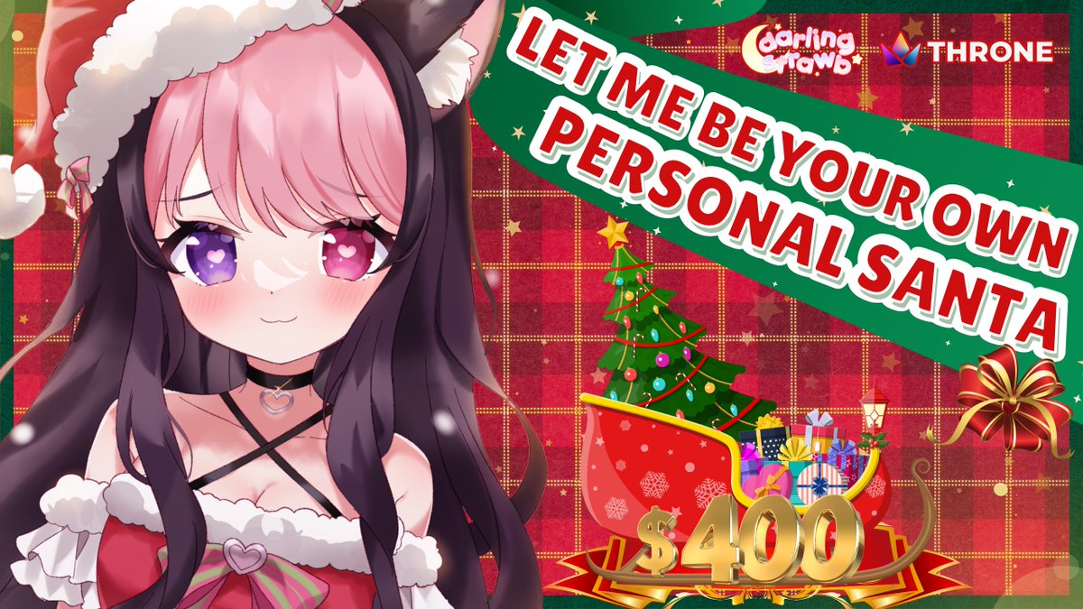 darlingstrawbie's tweet photo. its year 2 of this event! and this time im partnering with @official_throne to be your own personal santa! 🎅

throne isn't just for creators! you deserve gifts too! drop your wishlists below for a chance to get a christmas present! join my christmas stream to see the gifts!🎄❤️ https://t.co/1E6OTPiNqQ