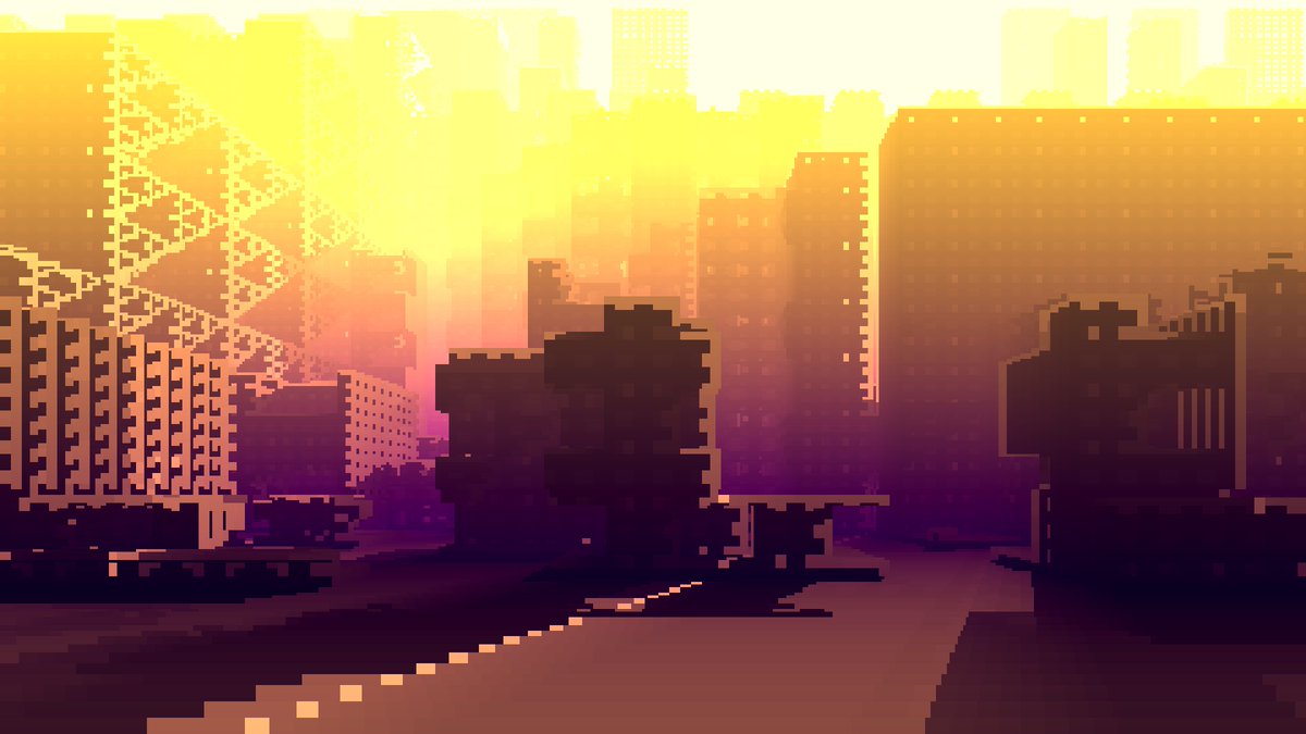 KilledByAPixel's tweet image. Views from the Destroyed City 🌆 dwitter.net/d/32960 #tinycode

t?0:d=Date.now()
for(w=i=500;i--;x.fillStyle=R(z=Z-Y*4,z-Z,Z),x.fillRect(i*4,t*240,4,4))for(a=i%w/250-1,Y=Z=b=1-t/3,X=d;++Z&amp;lt;230&amp;amp;&amp;amp;Y&amp;lt;6-S(X/9|Z/9)**8*(Z&amp;gt;&amp;gt;5)*33|X&amp;amp;Y-6&amp;amp;Z&amp;amp;15||b-.5&amp;amp;&amp;amp;(a=b=.5);Y-=b)X+=a;