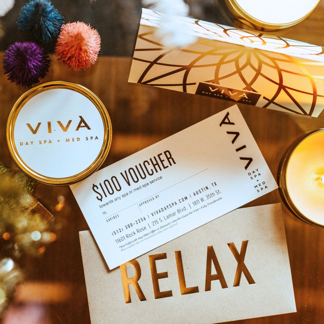 Make your gift giving go further! Get a $100 Holiday Voucher for spa or med spa services when you purchase $500 or more in Viva Day Spa gift certificates before December 27, 2024. Keep it for yourself or gift it! Shop now: bit.ly/3DhgWye #austintexas