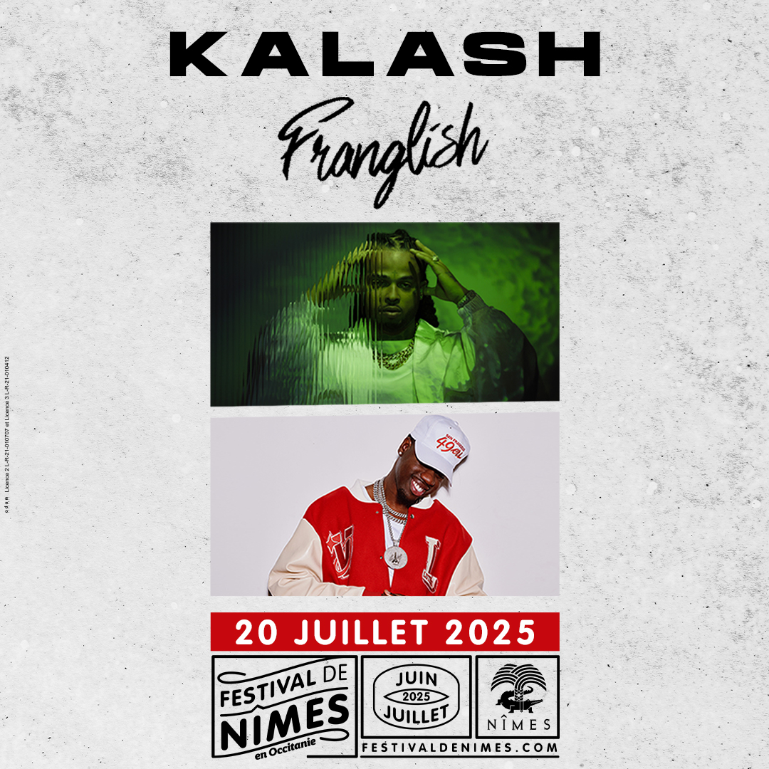 .<a href="/kalash972/">KALASH</a> &amp; <a href="/MrFranglish/">KING VIBE</a> seront au #FestivaldeNîmes le Dimanche 20 Juillet 2025 !

🎟️ Ouverture de la billetterie demain à 10h00 sur festivaldenimes.com

#Kalash #Franglish #FestivaldeNîmes2025
