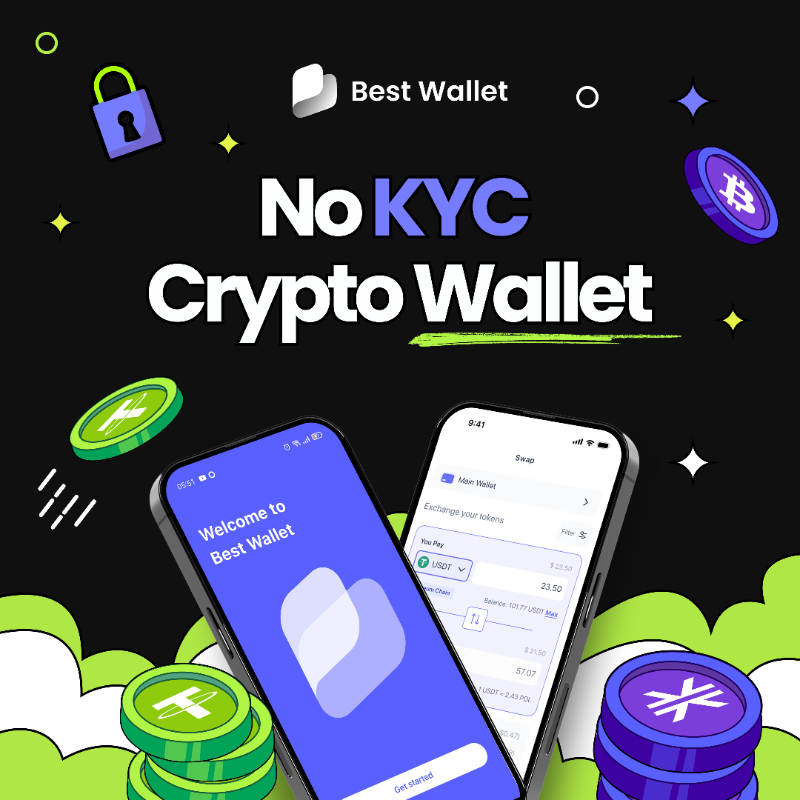 BestWalletHQ's tweet photo. 🚀 Best Wallet - NO KYC wallet for all your crypto assets 💸