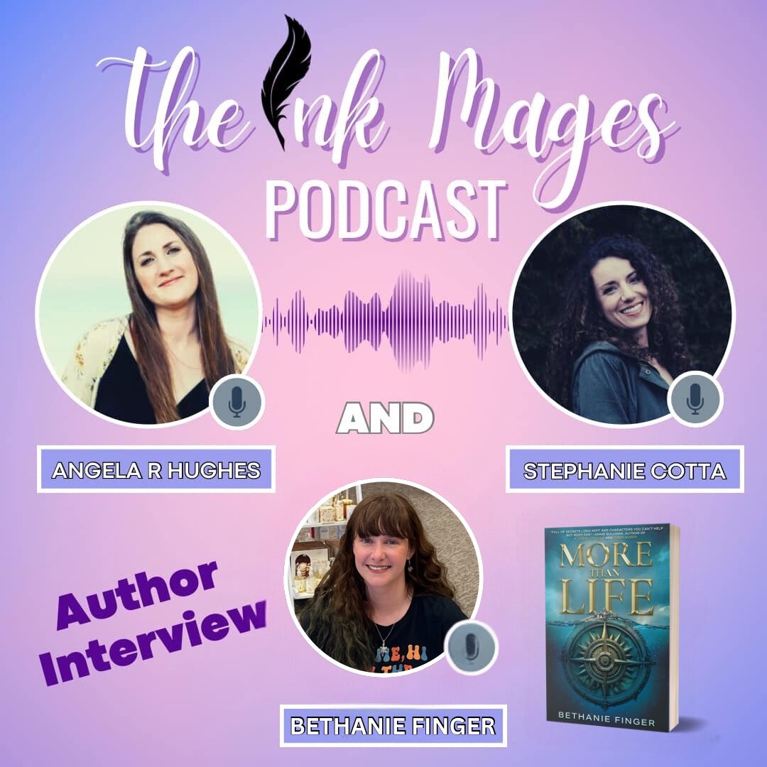 A new episode of The Ink Mages Podcast drops tomorrow! 

We had an amazing time interviewing Bethanie Finger, author of More Than Life! 

Tune in &amp; subscribe to our channel! 

YouTube: youtube.com/@theinkmages?s…

Spotify: open.spotify.com/show/5Hmvlqdtj…

#podcast #interview #yafantasy