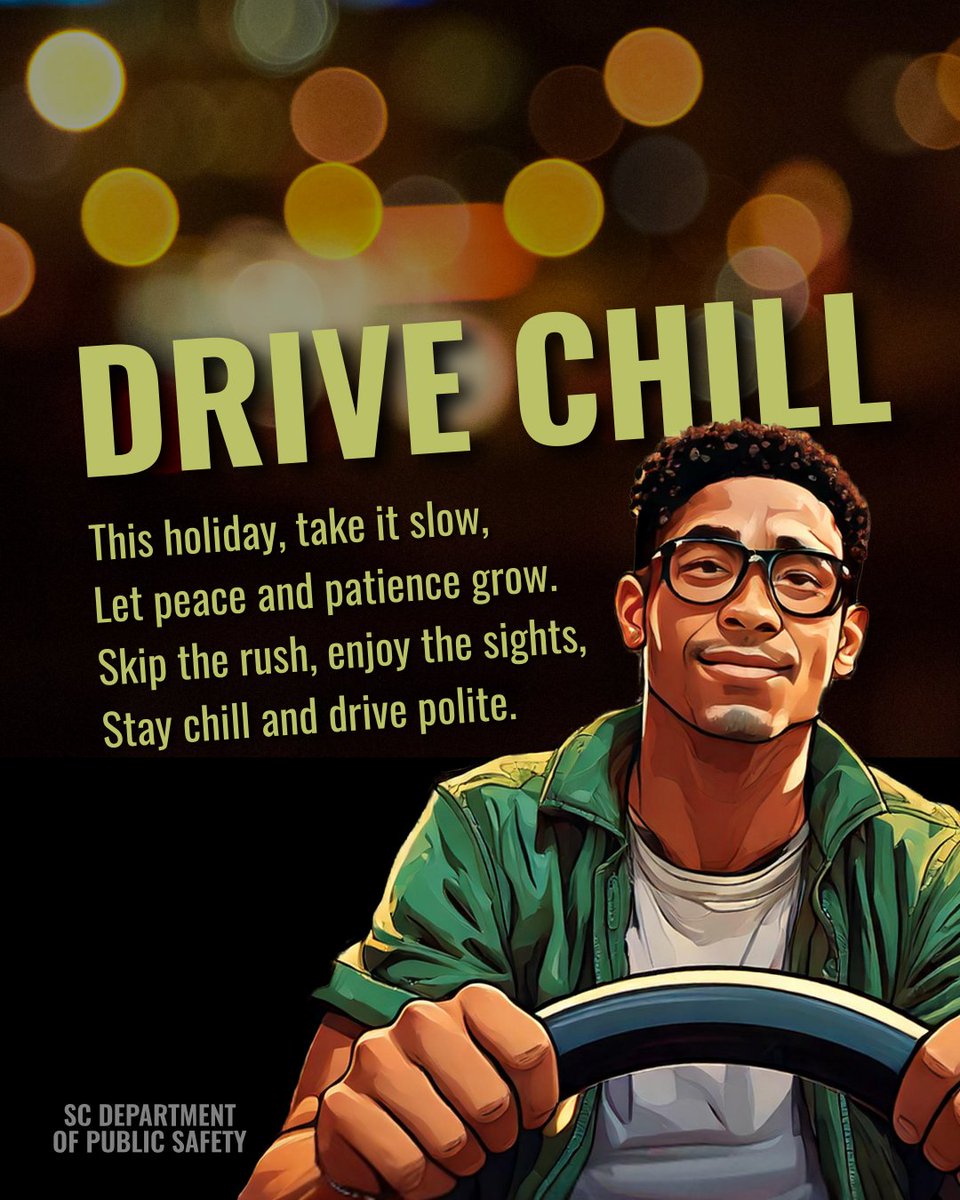 theSCDPS's tweet image. Whether you are returning home or returning gifts over the next few days, keep a cool head behind the wheel and expect delays.

Let's make being a considerate driver contagious this holiday season!