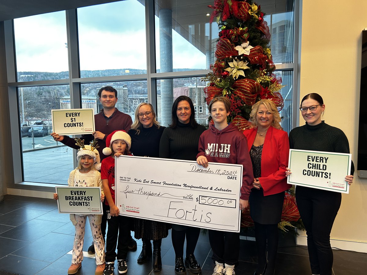 KidsEatSmartNL's tweet photo. Our sincerest thanks to @Fortis_NA for their generous support of our Kids Eat Smart Clubs in Newfoundland and Labrador. We are so humbled and thankful for your support. #EveryBreakfastCounts #EveryChildCounts #EveryDollarCounts #YouCount #ThankYou #GiveaChildBreakfast https://t.co/8m2p8u9uYH