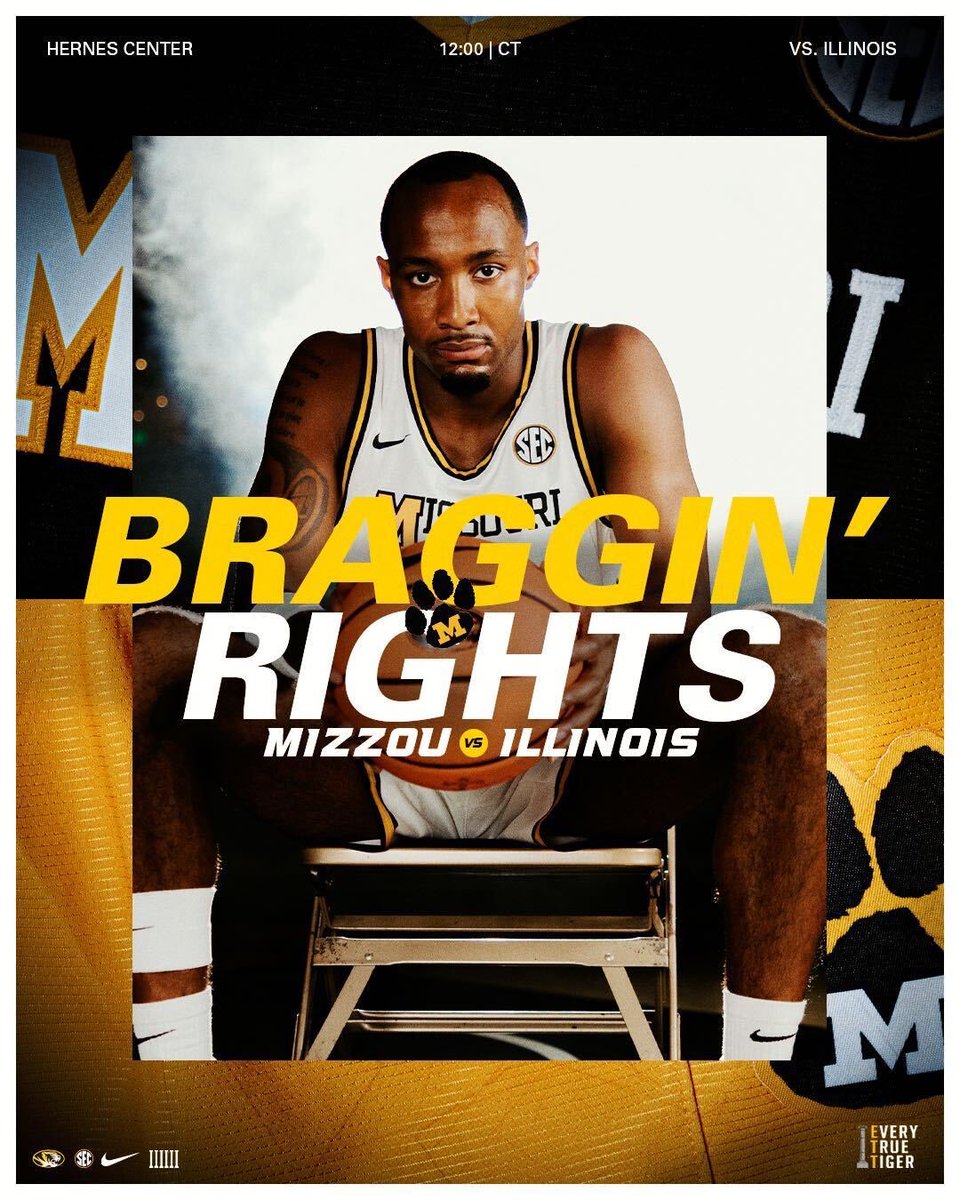 🏀History in the making. Braggin’ Rights tips off Sunday at noon. Don’t miss it! &amp; 🐯 #ETTB #MIZ @mizzouhoops @mizzouathletics
📅: Sunday, December 22
🕚: 12pm CT
🏟️: Enterprise Center - St. Louis, MO