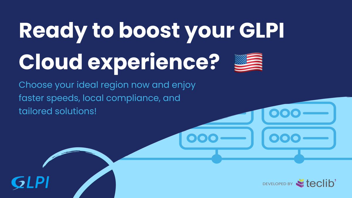GLPI_PROJECT's tweet photo. πΊπΈ GLPI Cloud: Bigger & better in the USA!
Weβve added more servers on the East & West Coasts with OVH Cloud.
β
Faster speeds
β
U.S. compliance
β
Perfect for high-security sectors
Upgrade today! https://t.co/rm0tXuN9sI
#GLPICloud #ITSM #ServerUSA https://t.co/K59KLKHA7c