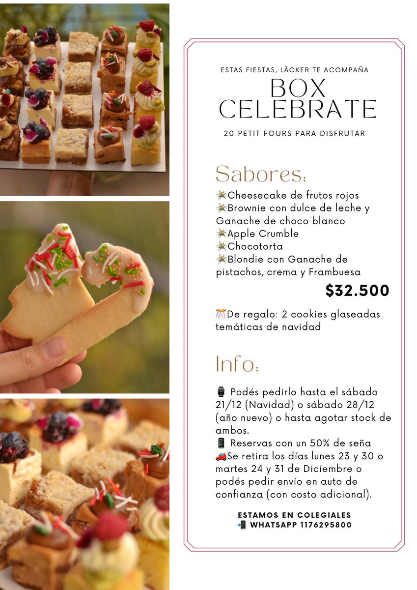 LackerDelicias's tweet photo. Cómo las cuentas no se pagan solas y Se vienen las fiestas, armé este Box para compartir en tu mesa

Pedidos y consultas al whatsapp 1176295800

No se van a arrepentir

Instagram https://t.co/zxTxdTOQag https://t.co/N5EbeMA9UP