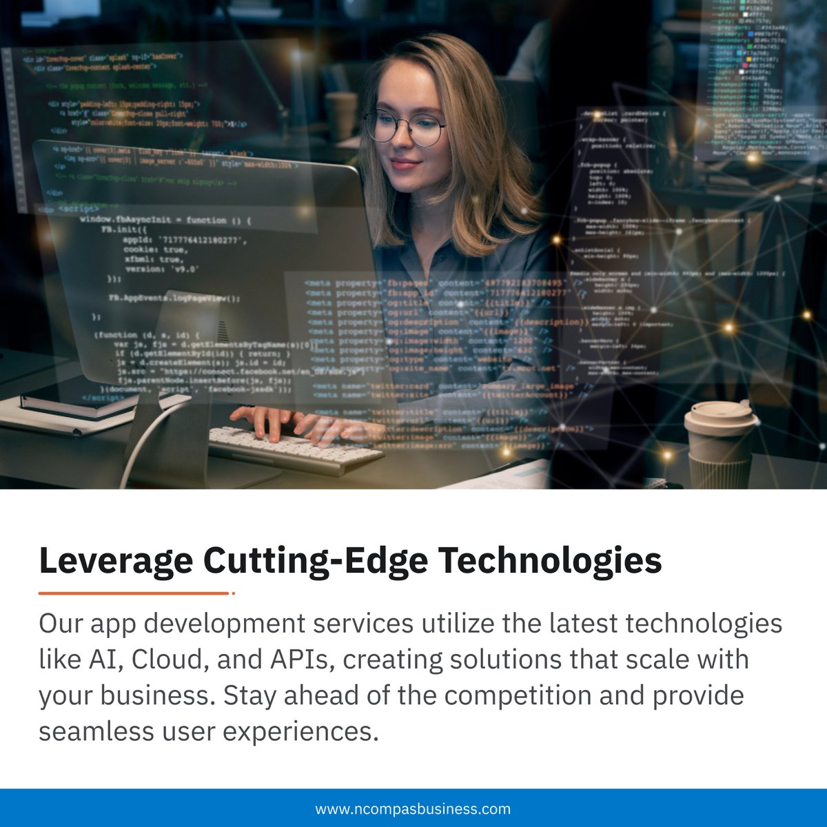 ncompasbusiness's tweet photo. 📷 Ready to future-proof your business? At NCompas Business Solutions, Inc., we specialize in Application Development and Modernization to help you stay ahead of the curve. 
Contact Us Now - https://t.co/U1UVgJyILV

#digitaltransformation #ncompas #Nextgenapp https://t.co/p6pwTJiefq