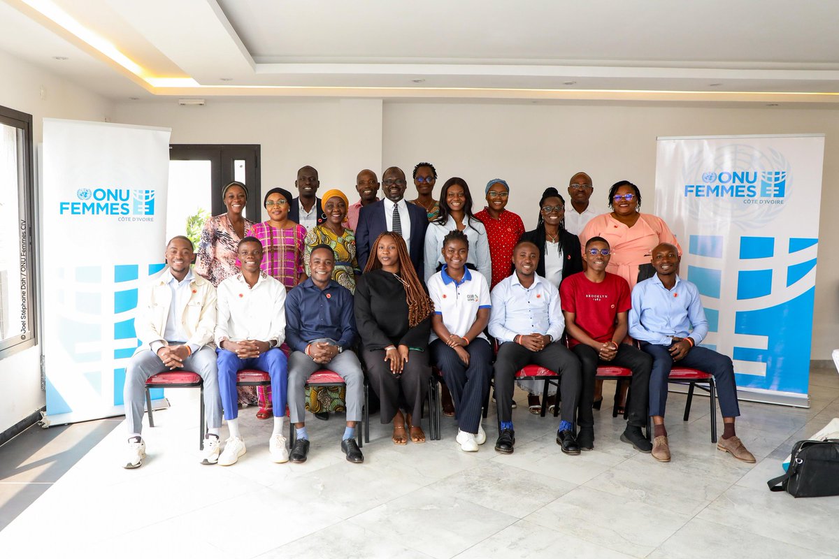 onufemmesCIV's tweet photo. Du 11 au 14 décembre, l’AG des 8
Cubs Genre universitaires a fait le bilan des actions pour l’égalité des sexes dans l’enseignement supérieur 🇨🇮 avec des recommandations, de nouvelles perspectives et élection d’un nouveau coordonnateur national. #ÉgalitéDesSexes
#ONU_Femmes https://t.co/Cx7KdltPqN