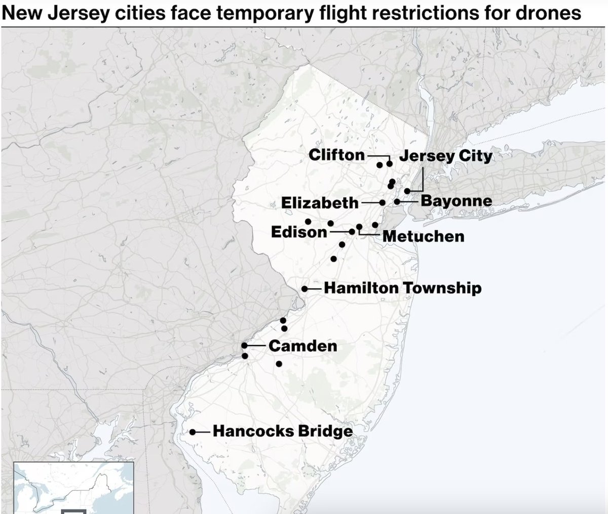 Docneuroeo's tweet image. BIG BREAKING NEWS 🆘

FAA temporarily bans drones in parts of New Jersey, citing an 'imminent security threat.' Notice warns of 'deadly force.' What’s going on? 👀⚠️ #BreakingNews #SecurityThreat

 abcnews.go.com/US/drone-updat…