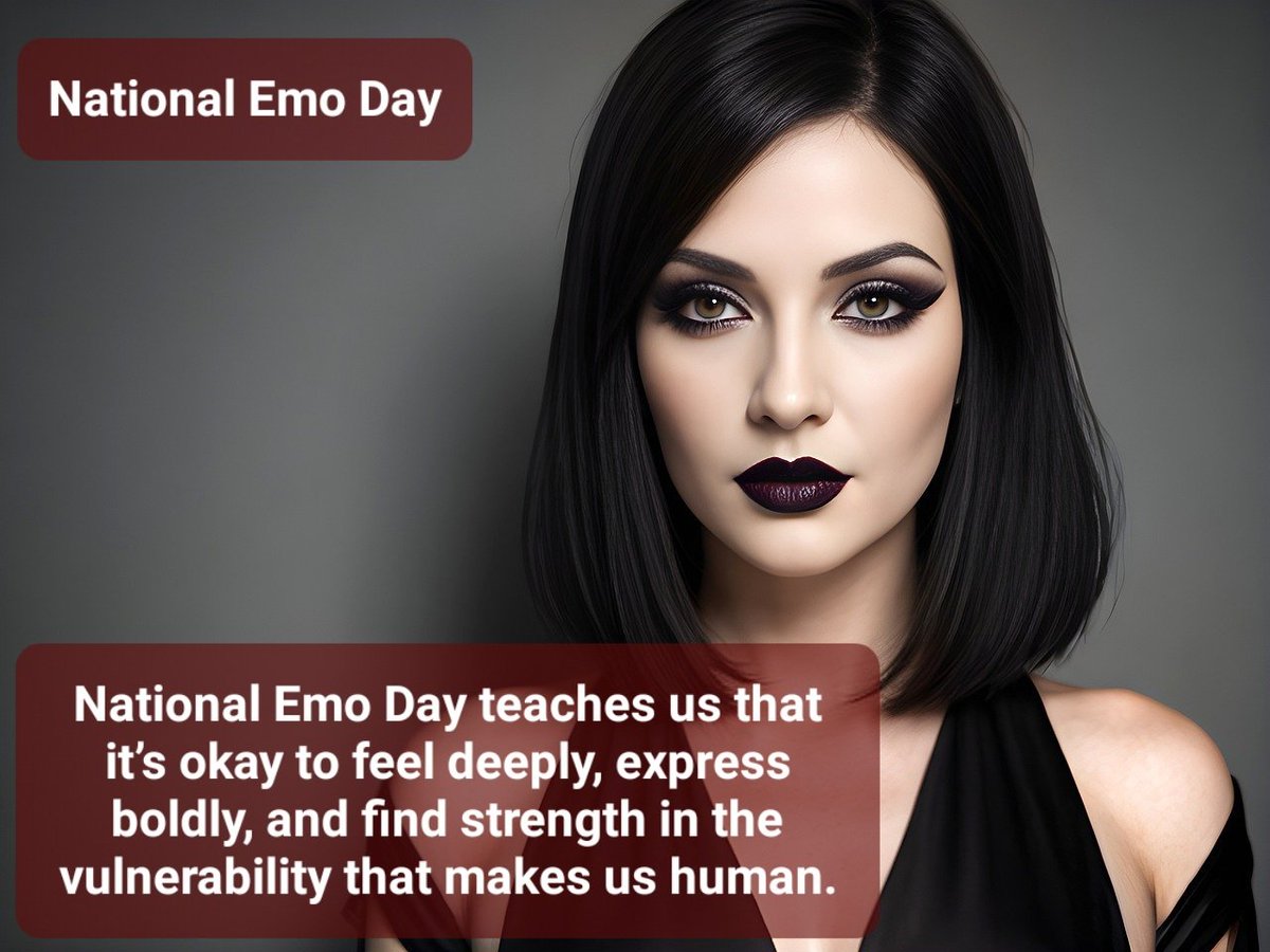 AironicObserver's tweet image. Dark eyeliner, heartfelt lyrics, and all the feels. 🖤✨
Happy #NationalEmoDay! Celebrate the music and style that taught us it’s okay to feel deeply and express ourselves.

What’s your favorite emo band or song? 💬

#EmoVibes #FeelEverything